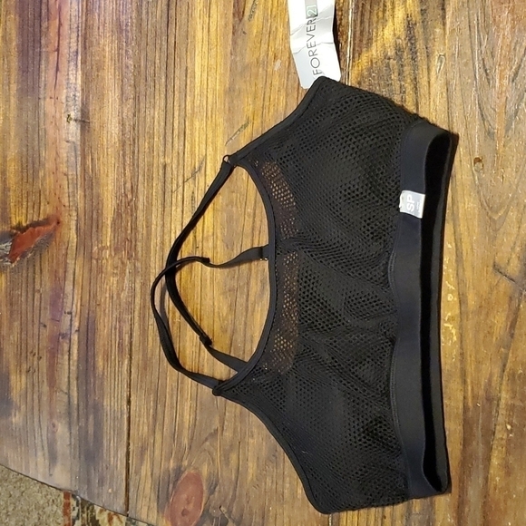 𝅺FOREVER 21 Low Impact Mesh Sports Bra Sz Small NWT - Picture 1 of 4